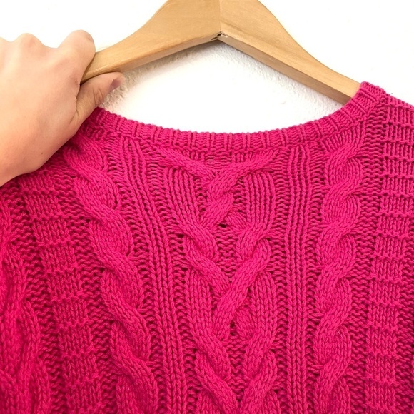 Lauren Ralph Lauren Pink Sweater Cotton Blend M - Picture 4 of 6